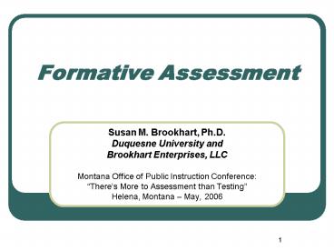 Formative Assessment