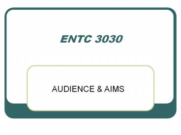 ENTC 3030