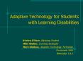 Adaptive Technology for Students with Learning Disabilities PowerPoint PPT Presentation
