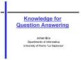 Knowledge for Question Answering PowerPoint PPT Presentation