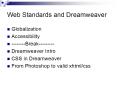 Web Standards and Dreamweaver PowerPoint PPT Presentation