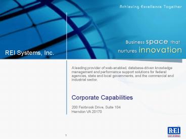 Title should be Arial Bold 28 Point REI Red