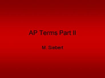 AP Terms Part II