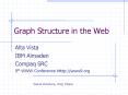 Graph Structure in the Web PowerPoint PPT Presentation