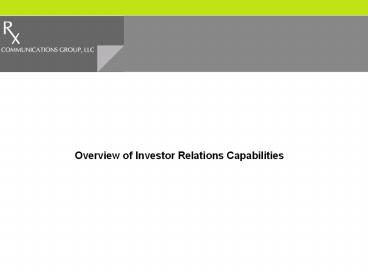 Former Vice President, ECOM Consultants, Inc., an investo