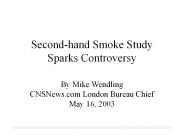 Second-hand Smoke Study Sparks Controversy