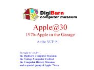 Apple@30 1976-Apple in the Garage