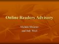 Online Readers Advisory PowerPoint PPT Presentation