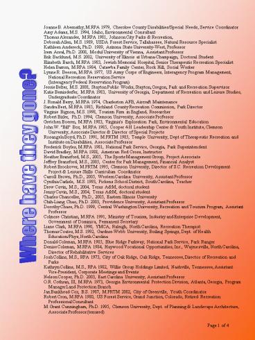 Where have they gone