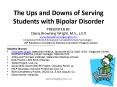 The Ups and Downs of Serving Students with Bipolar Disorder PowerPoint PPT Presentation