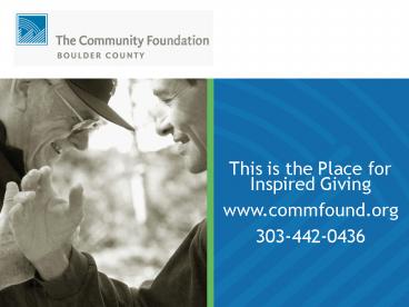 This is the Place for Inspired Giving