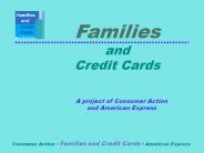 Families and Credit Cards