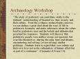 Archaeology Workshop PowerPoint PPT Presentation