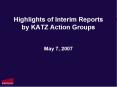 Highlights of Interim Reports by KATZ Action Groups PowerPoint PPT Presentation