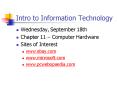 Intro to Information Technology PowerPoint PPT Presentation