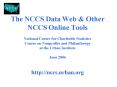 The NCCS Data Web PowerPoint PPT Presentation