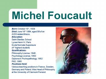 Michel Foucault presentation | free to view