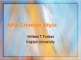 APA Citation Style PowerPoint PPT Presentation