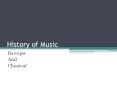 History of Music PowerPoint PPT Presentation