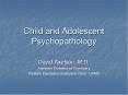 Child and Adolescent Psychopathology PowerPoint PPT Presentation