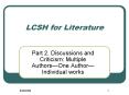 LCSH for Literature PowerPoint PPT Presentation