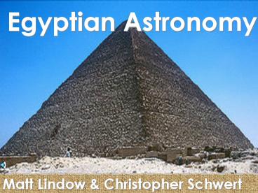 Egyptian Astronomy