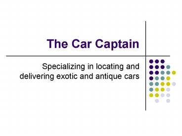 The Car Captain