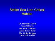 Steller Sea Lion Critical Habitat
