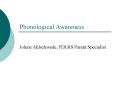 Phonological Awareness PowerPoint PPT Presentation