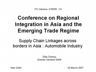 Move towards harmonisation of vehicle / parts standards an