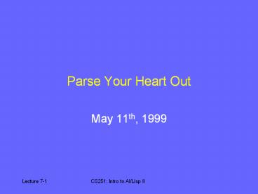 Parse Your Heart Out