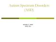 Autism Spectrum Disorders ASD PowerPoint PPT Presentation