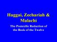 Haggai, Zechariah PowerPoint PPT Presentation