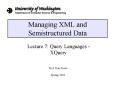 Managing XML and Semistructured Data PowerPoint PPT Presentation
