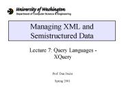 Managing XML and Semistructured Data