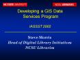 Developing a GIS Data Services Program IASSST 2002 PowerPoint PPT Presentation
