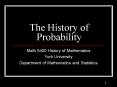 The History of Probability PowerPoint PPT Presentation