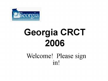 Georgia CRCT 2006