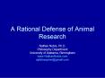 A Rational Defense of Animal Research