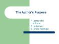 The Author's Purpose