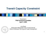 Transit Capacity Constraint