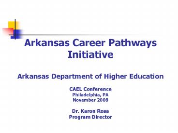 Why Career Pathways Initiative