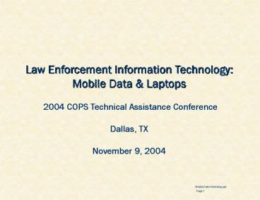 Mobile Data Workshop.ppt