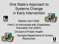 One States Approach to Systems Change in Early Intervention PowerPoint PPT Presentation