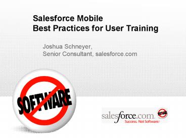 Salesforce Mobile Best Practices for User Training