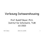 Vorlesung Datawarehousing