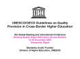UNESCOOECD Guidelines on Quality Provision in CrossBorder Higher Education PowerPoint PPT Presentation