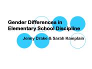 Gender Differences in Elementary School Discipline