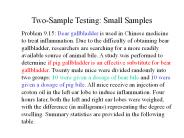Two-Sample Testing: Small Samples