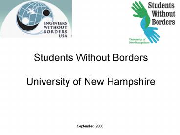 Students Without Borders University of New Hampshire